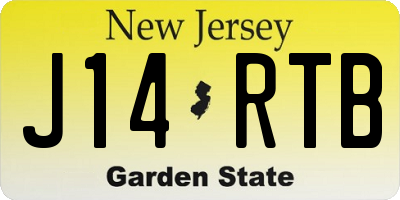 NJ license plate J14RTB