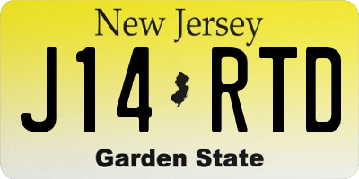 NJ license plate J14RTD
