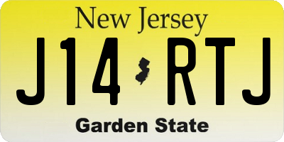NJ license plate J14RTJ