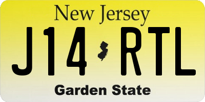 NJ license plate J14RTL