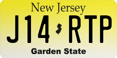 NJ license plate J14RTP