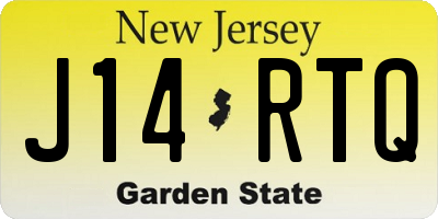 NJ license plate J14RTQ