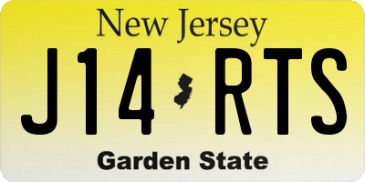 NJ license plate J14RTS