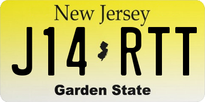 NJ license plate J14RTT