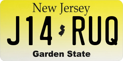NJ license plate J14RUQ