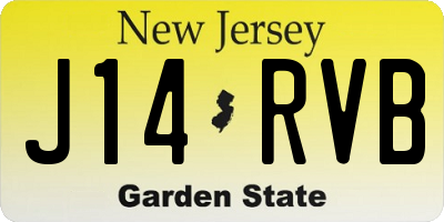 NJ license plate J14RVB