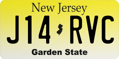 NJ license plate J14RVC