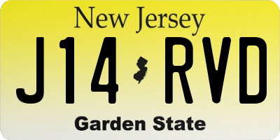 NJ license plate J14RVD
