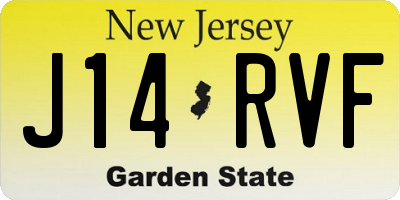 NJ license plate J14RVF