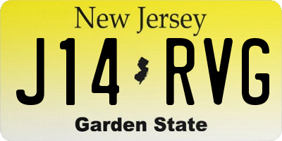 NJ license plate J14RVG