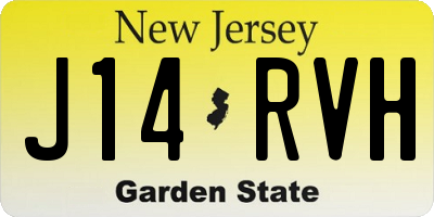 NJ license plate J14RVH