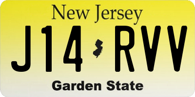 NJ license plate J14RVV