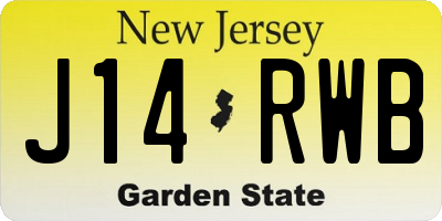NJ license plate J14RWB