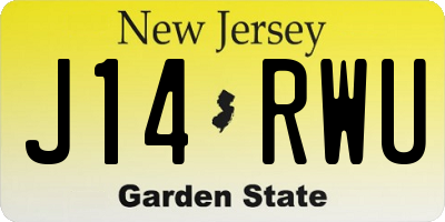 NJ license plate J14RWU