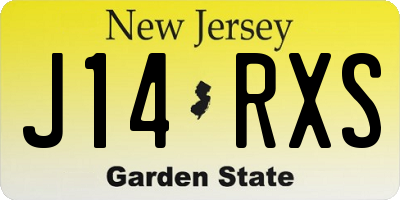 NJ license plate J14RXS