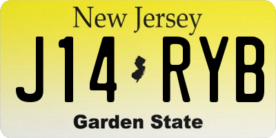 NJ license plate J14RYB