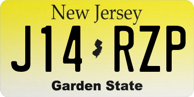 NJ license plate J14RZP