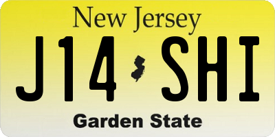 NJ license plate J14SHI
