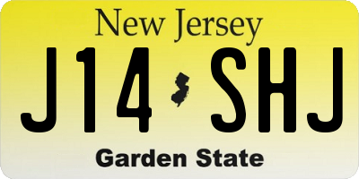 NJ license plate J14SHJ
