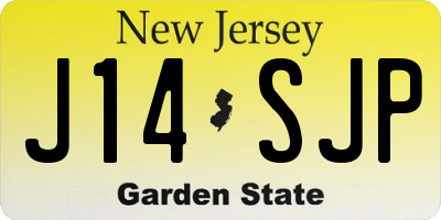 NJ license plate J14SJP
