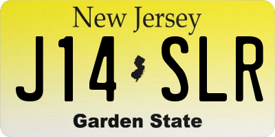 NJ license plate J14SLR