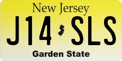 NJ license plate J14SLS