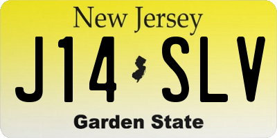 NJ license plate J14SLV