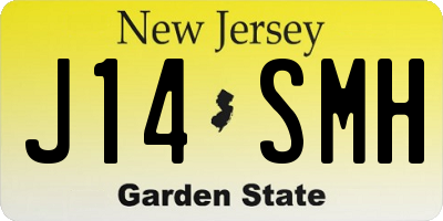 NJ license plate J14SMH