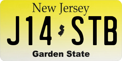 NJ license plate J14STB