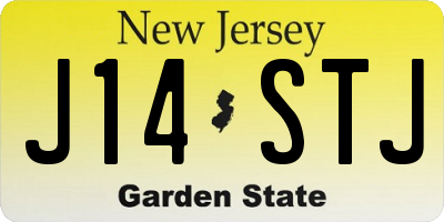 NJ license plate J14STJ