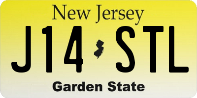 NJ license plate J14STL