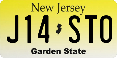 NJ license plate J14STO