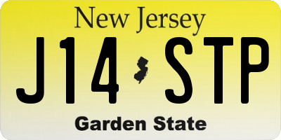 NJ license plate J14STP