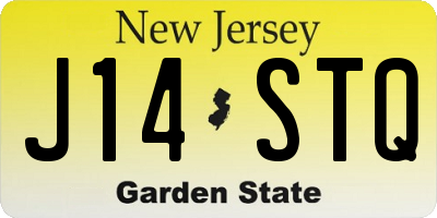 NJ license plate J14STQ