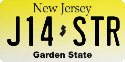 NJ license plate J14STR