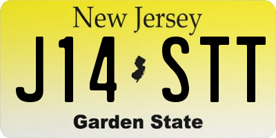 NJ license plate J14STT