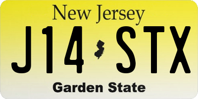 NJ license plate J14STX
