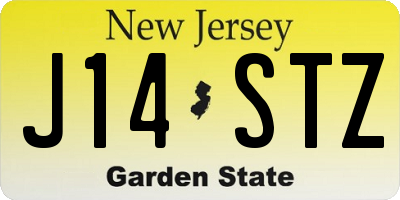 NJ license plate J14STZ