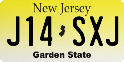 NJ license plate J14SXJ