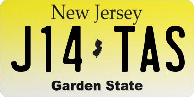 NJ license plate J14TAS
