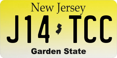 NJ license plate J14TCC