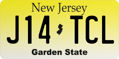 NJ license plate J14TCL