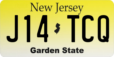 NJ license plate J14TCQ