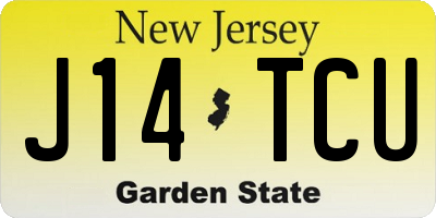 NJ license plate J14TCU
