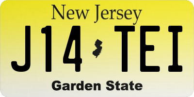 NJ license plate J14TEI