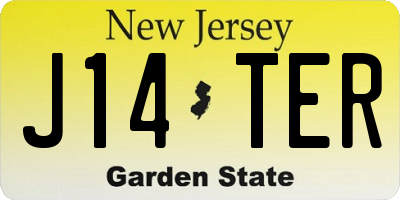 NJ license plate J14TER