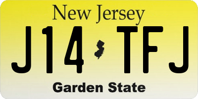 NJ license plate J14TFJ
