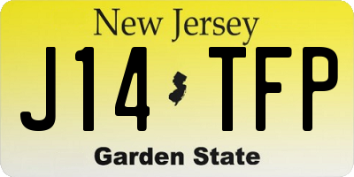 NJ license plate J14TFP