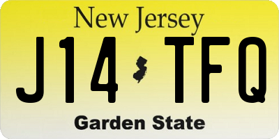 NJ license plate J14TFQ