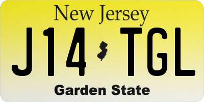 NJ license plate J14TGL